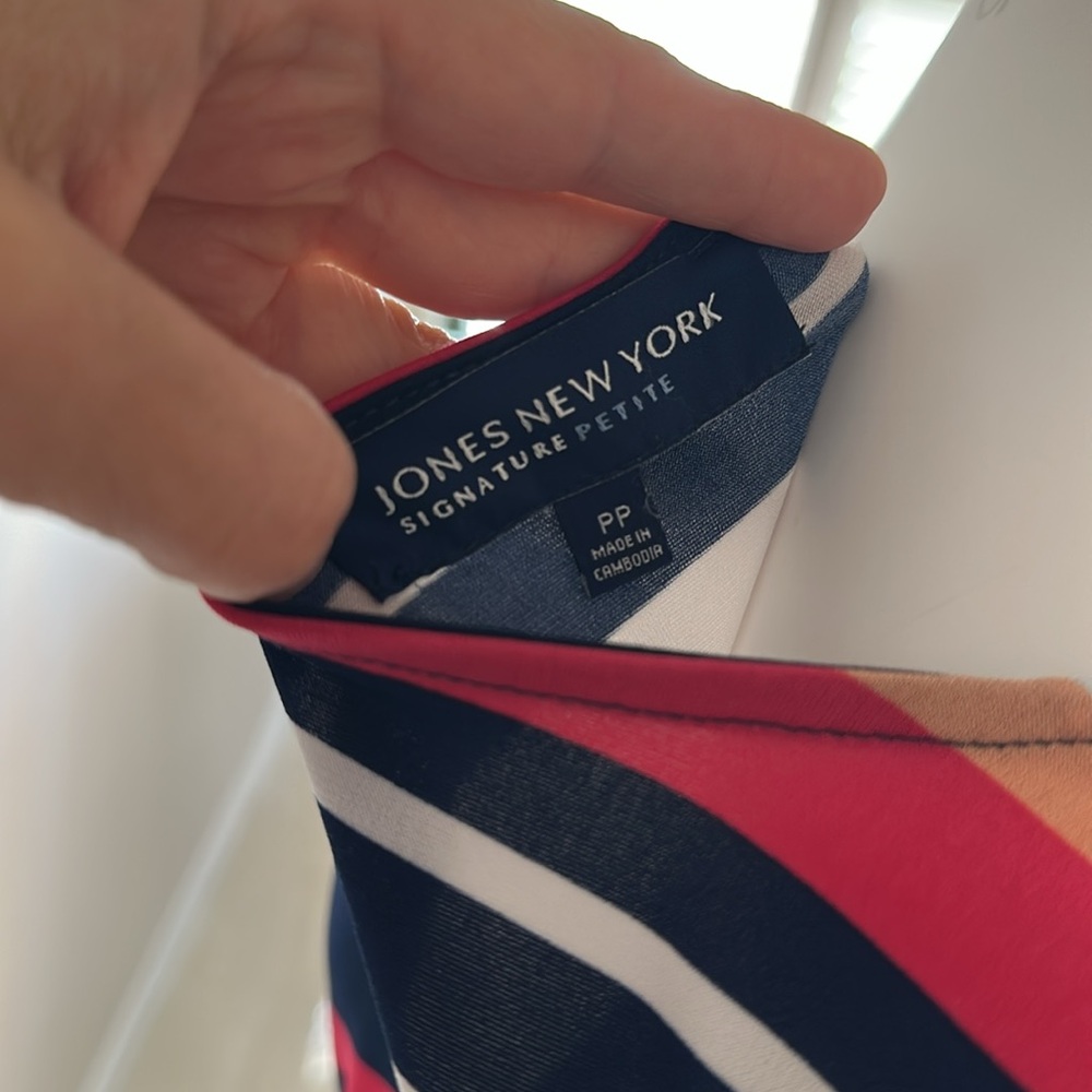 Jones New York Petite Striped Sleeveless Maxi Dress - Picture 4 of 4